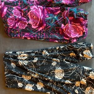 2 pairs OS LuLaRoe Leggings NWOT